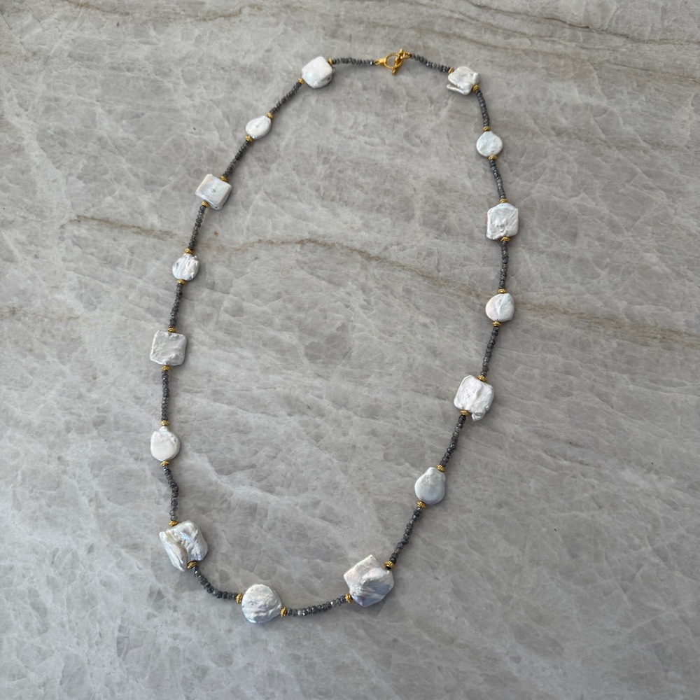 Jaded Jewels inc NYC Long Beaded Pearl Necklace Designer Jewelry